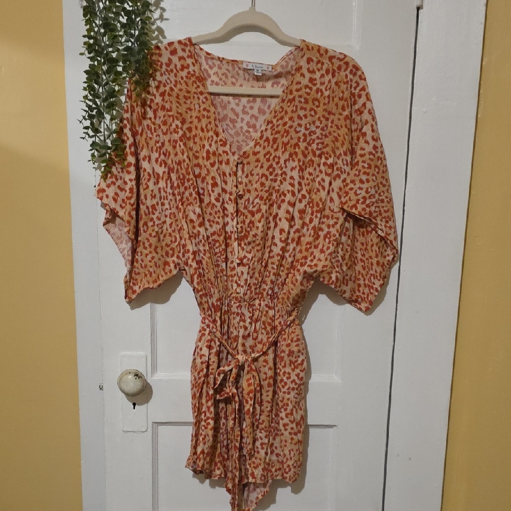 Leopard Print Kimono Dress